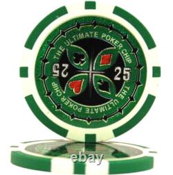Mrc Poker 500pcs 14g Laser Graphic Ultimate Poker Chips Set With Mahogany Case