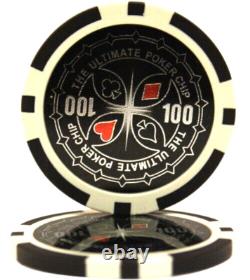 Mrc Poker 500pcs 14g Laser Graphic Ultimate Poker Chips Set With Mahogany Case