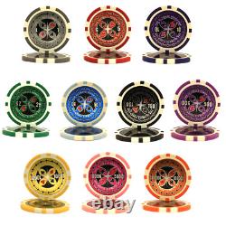 Mrc Poker 500pcs 14g Laser Graphic Ultimate Poker Chips Set With Mahogany Case