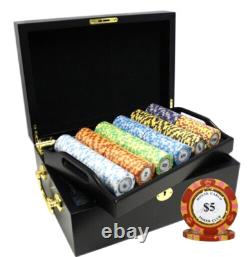 Mrc Poker 500pcs 14g Monte Carlo Poker Club Poker Chips Set With Mahogany Case