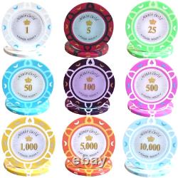 Mrc Poker 500pcs 14g Monte Carlo Poker Room Poker Chips Set With Alum Case