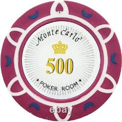 Mrc Poker 500pcs 14g Monte Carlo Poker Room Poker Chips Set With Deluxe Case