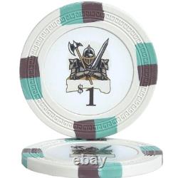 Mrc Poker 500pcs Clay Knights Casino Poker Chips Set With Mahogany Case