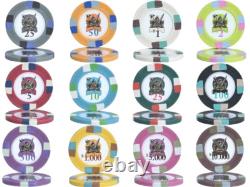 Mrc Poker 500pcs Clay Knights Casino Poker Chips Set With Mahogany Case