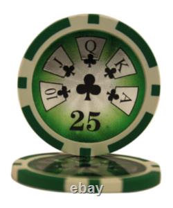 Mrc Poker 500pcs High Roller 14g Poker Chips Set High Gloss Wood Case