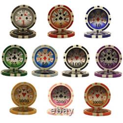 Mrc Poker 500pcs High Roller 14g Poker Chips Set High Gloss Wood Case