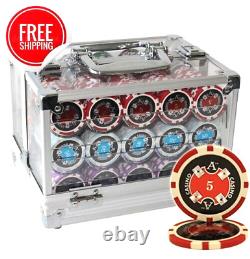 Mrc Poker 600pcs 14g Laser Graphic Ace Casino Poker Chips Set With Acrylic Case