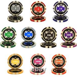 Mrc Poker 600pcs 14g Laser Graphic Ace Casino Poker Chips Set With Acrylic Case