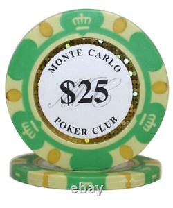 Mrc Poker 600pcs 14g Monte Carlo Poker Club Poker Chips Set With Acrylic Case