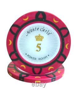 Mrc Poker 600pcs 14g Monte Carlo Poker Room Poker Chips Set With Acrylic Case