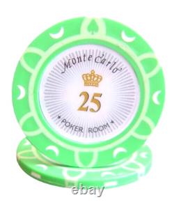Mrc Poker 600pcs 14g Monte Carlo Poker Room Poker Chips Set With Acrylic Case