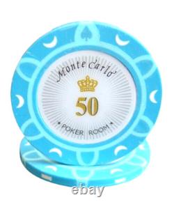 Mrc Poker 600pcs 14g Monte Carlo Poker Room Poker Chips Set With Acrylic Case