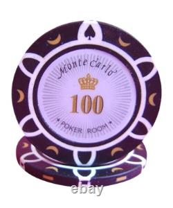 Mrc Poker 600pcs 14g Monte Carlo Poker Room Poker Chips Set With Acrylic Case
