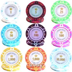 Mrc Poker 600pcs 14g Monte Carlo Poker Room Poker Chips Set With Acrylic Case