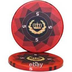 Mrc Poker 600pcs Laurel Crown Ceramic Poker Chips (heavy Duty Clear Case)