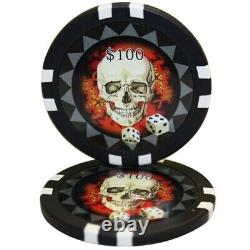 Mrc Poker 650pcs 13.5g Skull Poker Chips Set With Alum Case