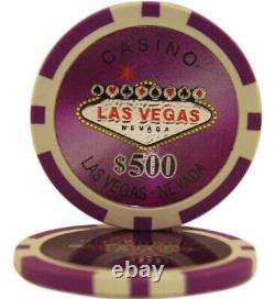 Mrc Poker 650pcs 14g Laser Graphic Las Vegas Poker Chips Set With Alum Case