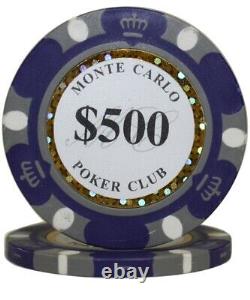 Mrc Poker 650pcs 14g Monte Carlo Poker Club Poker Chips Set With Alum Case