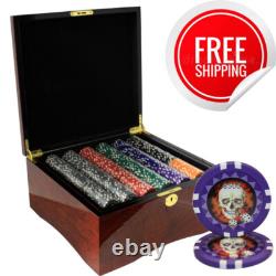 Mrc Poker 750pcs 13.5g Skull Poker Chips Set High Gloss Wood Case