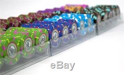 NEW 1000 PC Claysmith The Mint 13.5 Gram Clay Poker Chips Set Acrylic Carrier