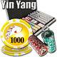 NEW 1000 PC Yin Yang 13.5 Gram Clay Poker Chips Set Aluminum Case Pick Chips
