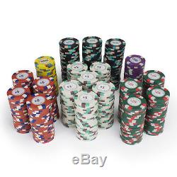 NEW 1000 Poker Knights 13.5 Gram Poker Chips Set Acrylic Carrier Case Pick Chips