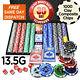 NEW 13.5g 1000 Chips Clay Casino Vegas Poker Game Card Set with Aluminium Case