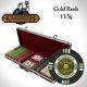 NEW 500 Gold Rush 13.5 Gram Clay Poker Chips Set Black Aluminum Case Pick Chips