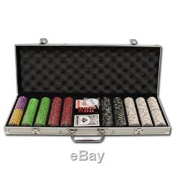 NEW 500 PC Bluff Canyon 13.5 Gram Clay Poker Chips Set Aluminum Case Pick Chips