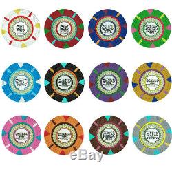 NEW 500 PC The Mint 13.5 Gram Clay Poker Chips Set Aluminum Case Pick Your Chips