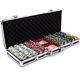 NEW 500 Poker Knights 13.5 Gram Poker Chips Set Black Aluminum Case Pick Chips