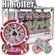 NEW 600 PC High Roller 14 Gram Clay Poker Chips Acrylic Carrier Set Pick Chips
