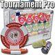 NEW 600 Tournament Pro 11.5 Gram Clay Poker Chips Acrylic Carrier Set Pick ChIps