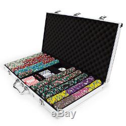 NEW 750 PC Showdown 13.5 Gram Clay Poker Chips Aluminum Case Set Pick Your Chips