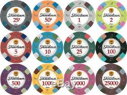 NEW 750 PC Showdown 13.5 Gram Clay Poker Chips Aluminum Case Set Pick Your Chips