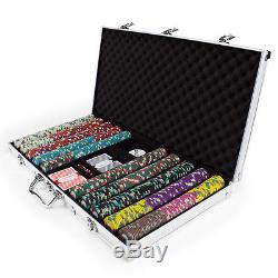 NEW 750 Poker Knights 13.5 Gram Poker Chips Set Aluminum Case Pick Chips