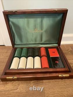 NEW Abercrombie & Fitch Poker Chip Gaming Boxed Set Wood