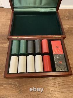 NEW Abercrombie & Fitch Poker Chip Gaming Boxed Set Wood