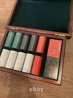 NEW Abercrombie & Fitch Poker Chip Gaming Boxed Set Wood