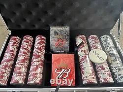 NEW BUDWEISER POKER SET Padded Aluminum Case-Marked Poker Chips & Playing Cards