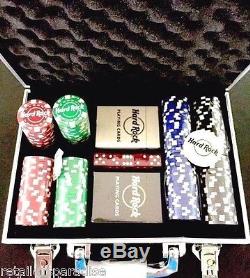 NEW COMPLETE POKER SET FROM HARD ROCK HOTEL/CASINO! CARDS CHIPS DICE! GREAT GIFT