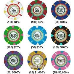 NEW Claysmith Gaming 600 Count The Mint Poker Chip Set in Aluminum Case 13.5gm