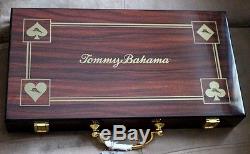 NEW Deluxe Tommy Bahama Poker Chip Set 300 PC $198 Genuine