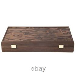 NEW MANOPOULOS Luxury Poker Set in Walnut Wooden Case (300 chips. 15in X 8in)