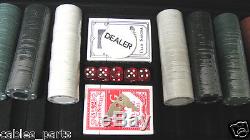 NEW Poker Set 500pc Chips & Casino Cards Aluminum Case Texas Holdem #B