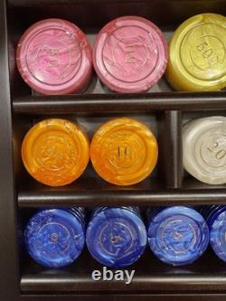 NEW Renzo Romagnoli Poker Chips-Playing Cards-Dice Set in wooden case