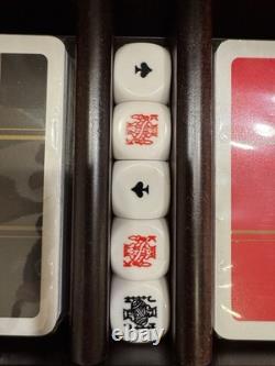 NEW Renzo Romagnoli Poker Chips-Playing Cards-Dice Set in wooden case