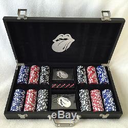 NEW Rolling Stones Poker Chip Set, 300 Chips, Cards and Dice, Limited Edition