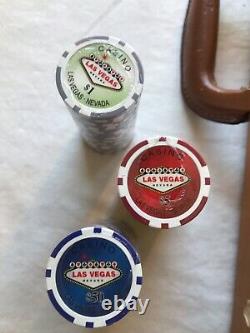 NIB 500 Casino Poker Chips Las Vegas Set Heavy 11.5g with Trays and wood box