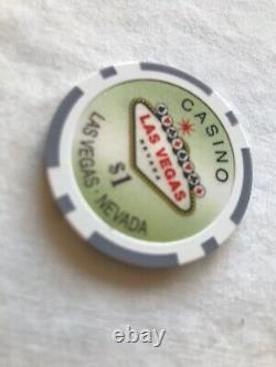 NIB 500 Casino Poker Chips Las Vegas Set Heavy 11.5g with Trays and wood box